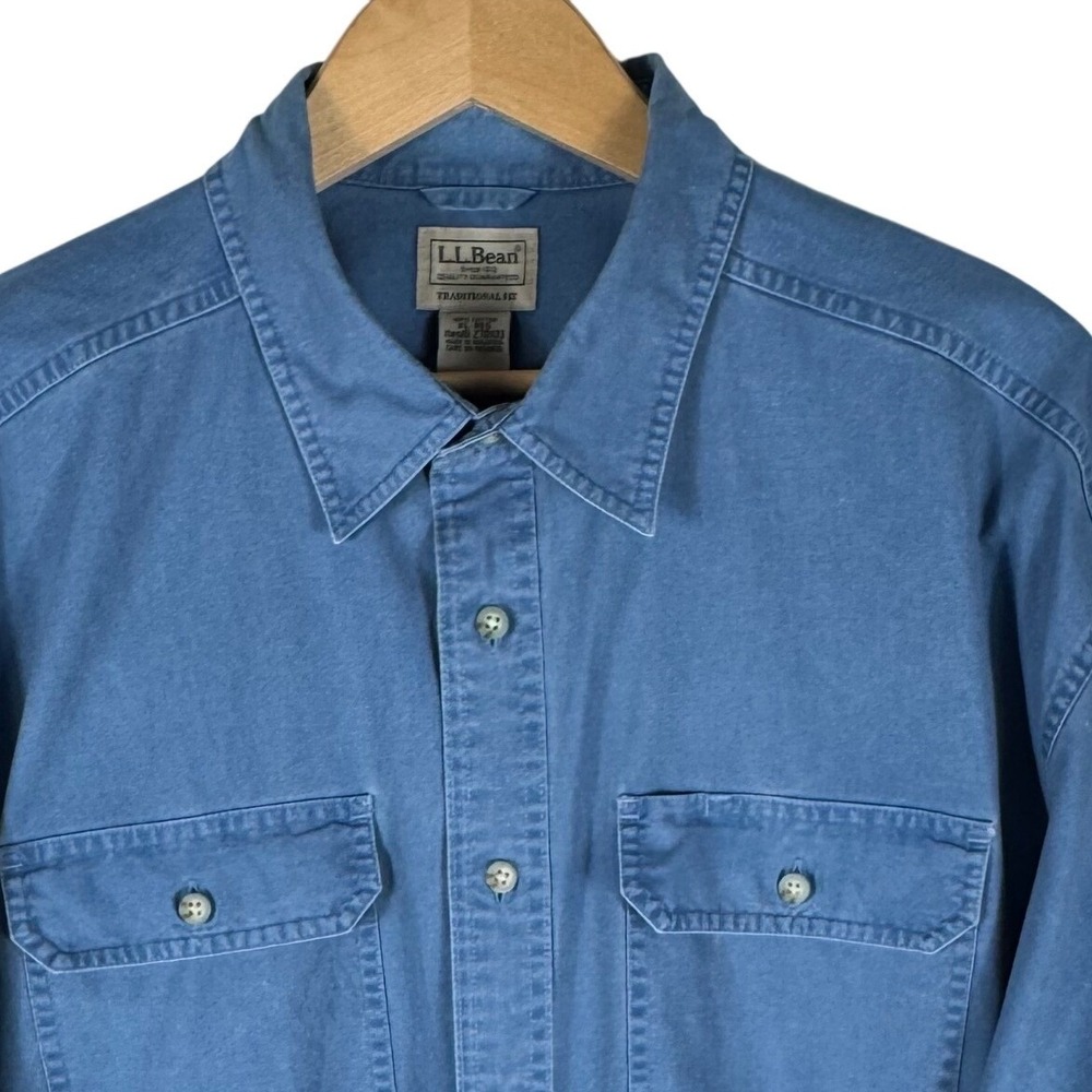 LL Bean Long Sleeve Button Down Utility Shirt Mens XL 270133 Traditional Fit